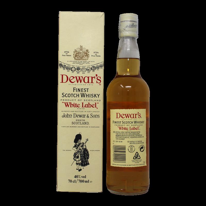 Dewars White Label Finest Scotch Whisky Old Label 0,7L