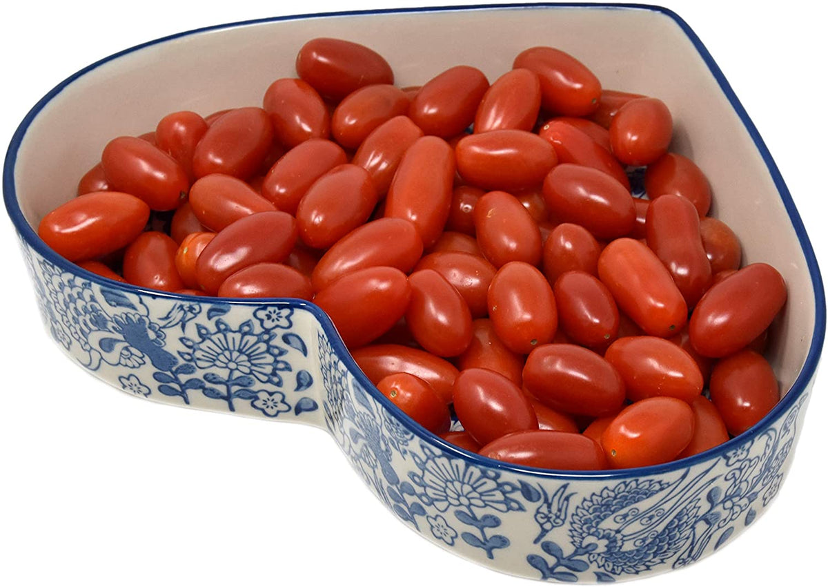 Servierschale aus Keramik - Salatschüssel in Herzform Geeignet als Backform, Snackschüssel und Keramikschüssel