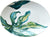Kleine Porzellanteller Ø20,5cm Salatteller Frühstücksteller Dessertteller Vorspeisenteller 4er-Set mit orientalischen Blattmotiven Design Green Love