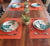 Kleine Porzellanteller Ø20,5cm Salatteller Frühstücksteller Dessertteller Vorspeisenteller 4er-Set mit orientalischen Blattmotiven Design Green Love