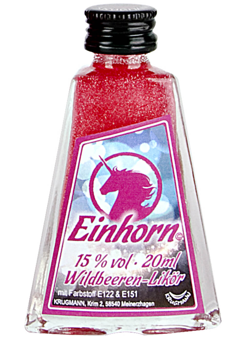 Krugmann Einhorn Glitzerlikör Miniatur 0,02 L