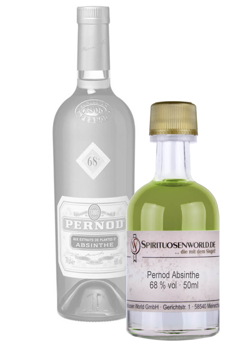 Pernod Absinthe Tastingminiatur Bitterspirituose 0,05 L