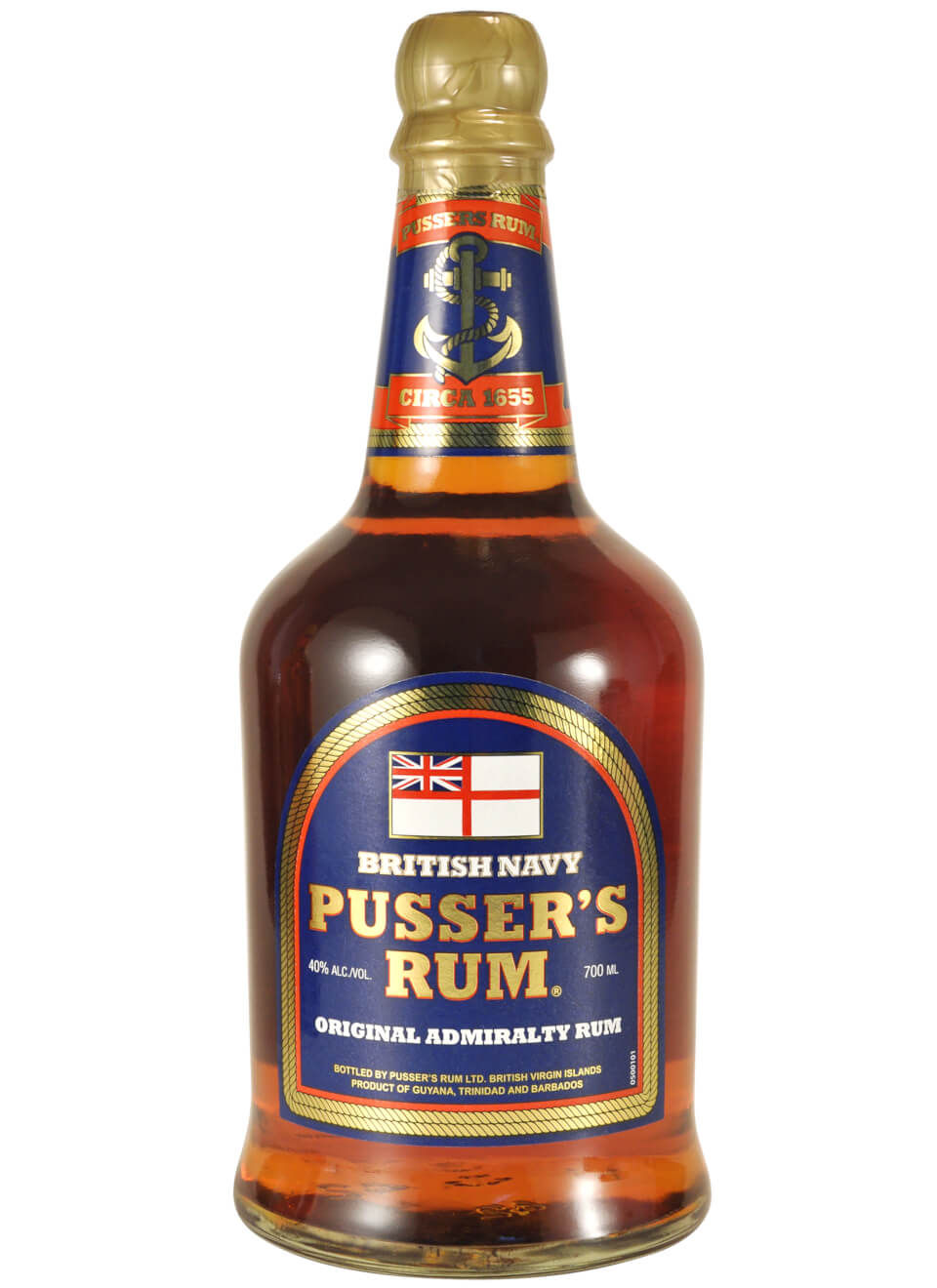 Pussers Original Admiralty Navy Rum 40% Vol. 0,7 L