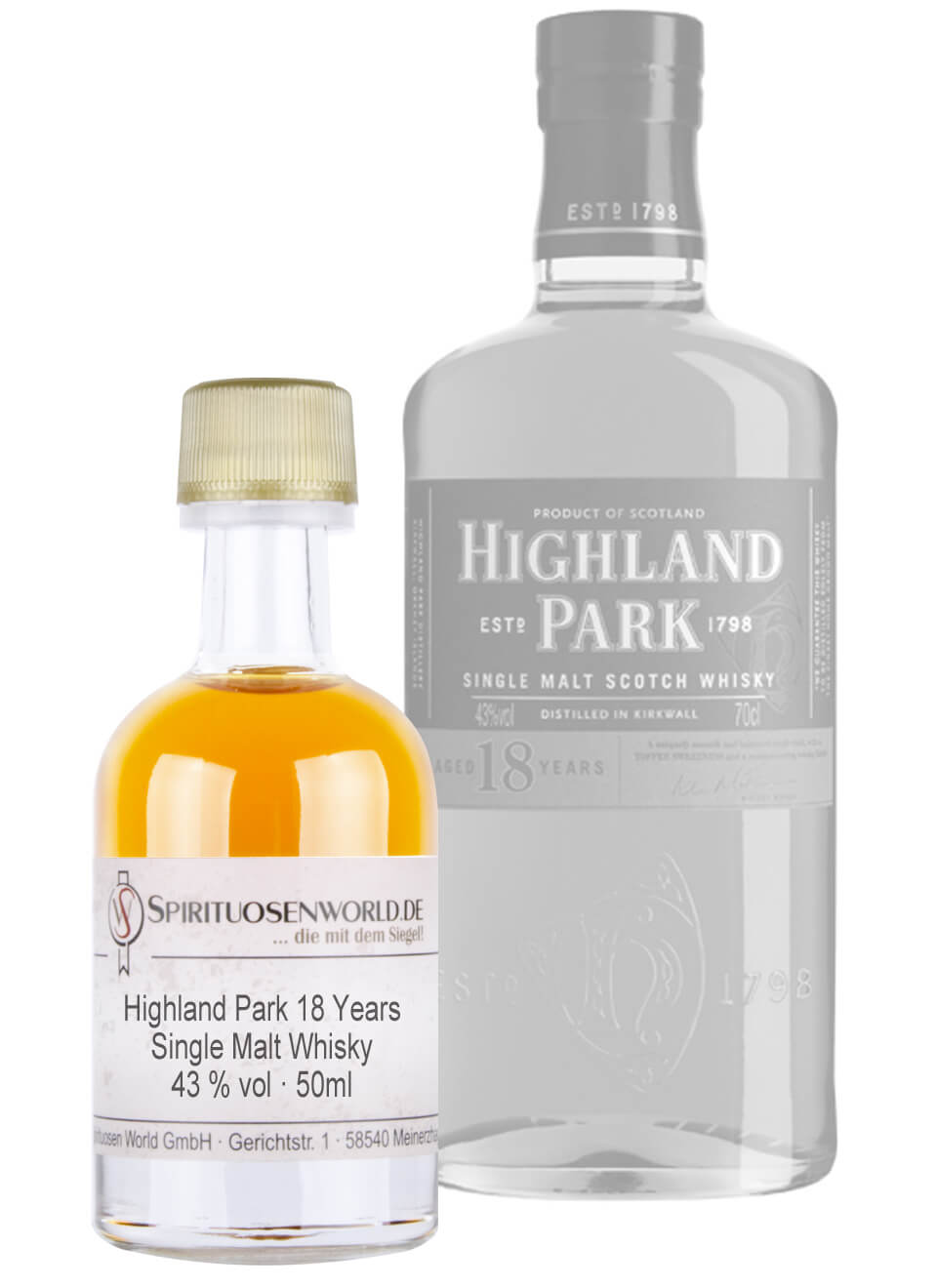 Highland Park 18 Jahre Whisky Tastingminiatur 0,05 L