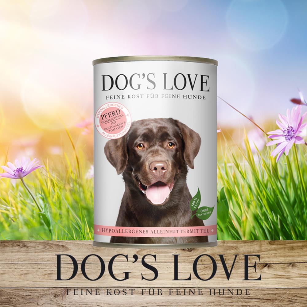 DOG&#39;S LOVE Pferd mit Pastinaken &amp; Tomaten 400 g