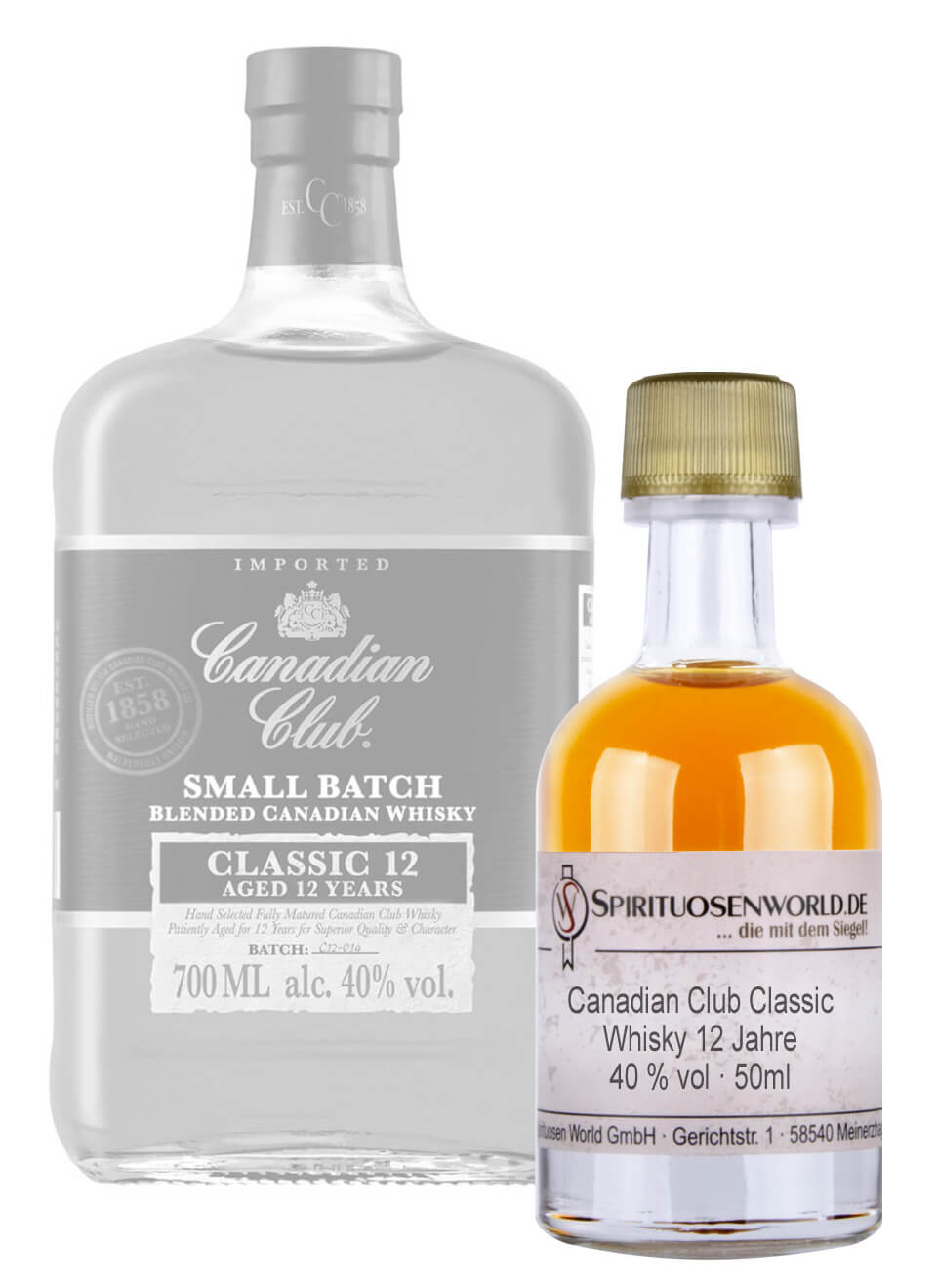 Canadian Club Classic 12 Jahre Whisky Tastingminiatur 0,05 L
