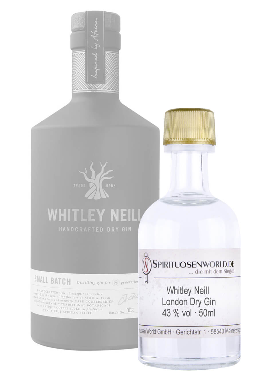 Whitley Neill London Dry Gin Tastingminiatur 0,05 L