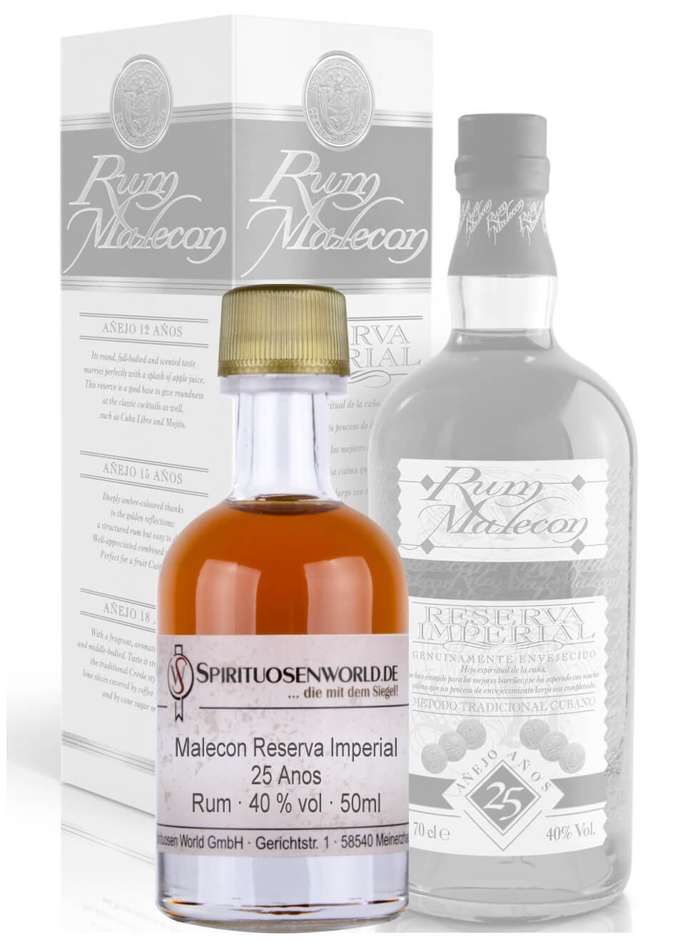 Malecon Reserva Imperial 25 Jahre Rum Tastingminiatur 0,05 L