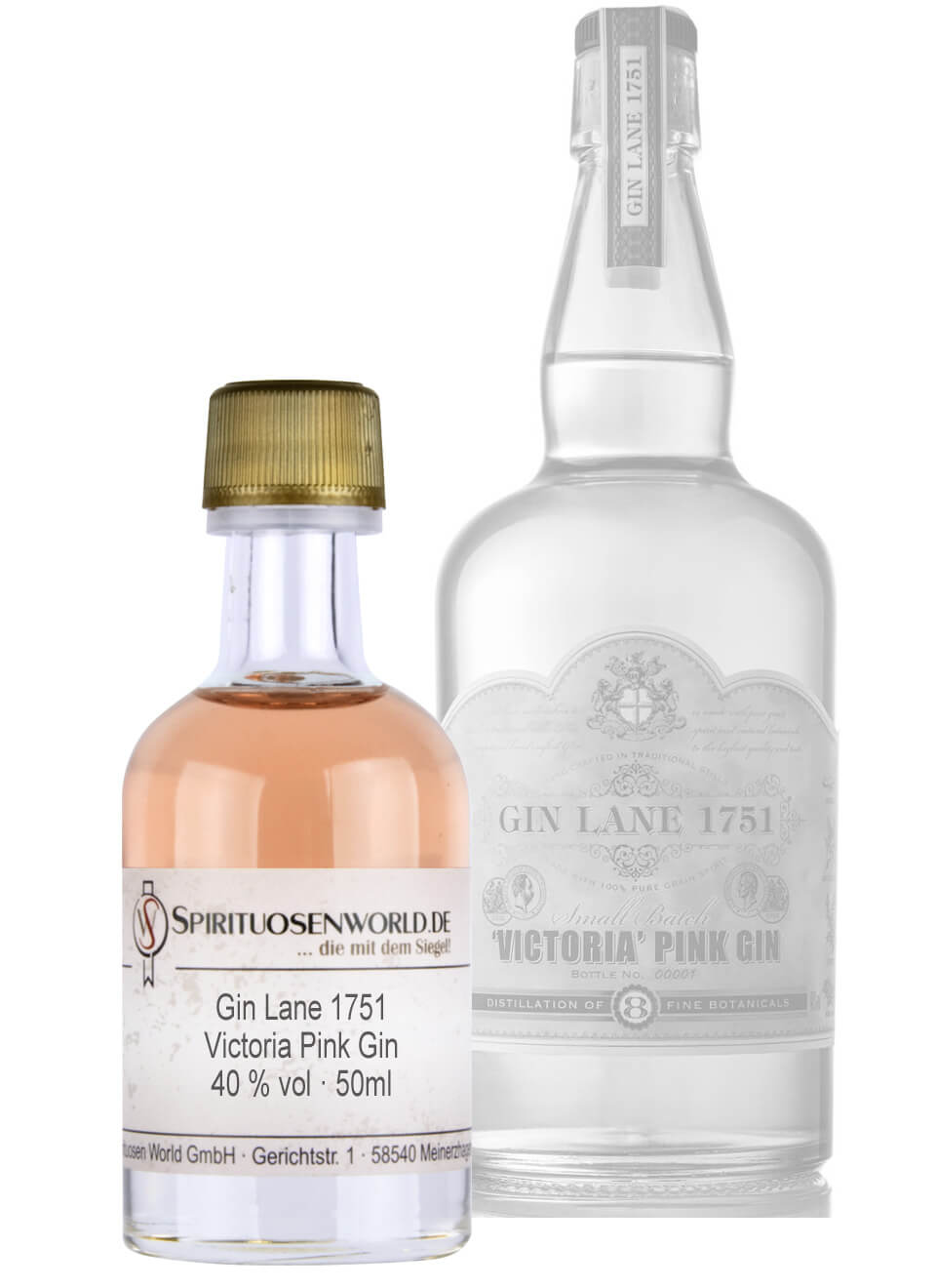 Gin Lane 1751 Viktoria Pink Gin Tastingminiatur 0,05 L