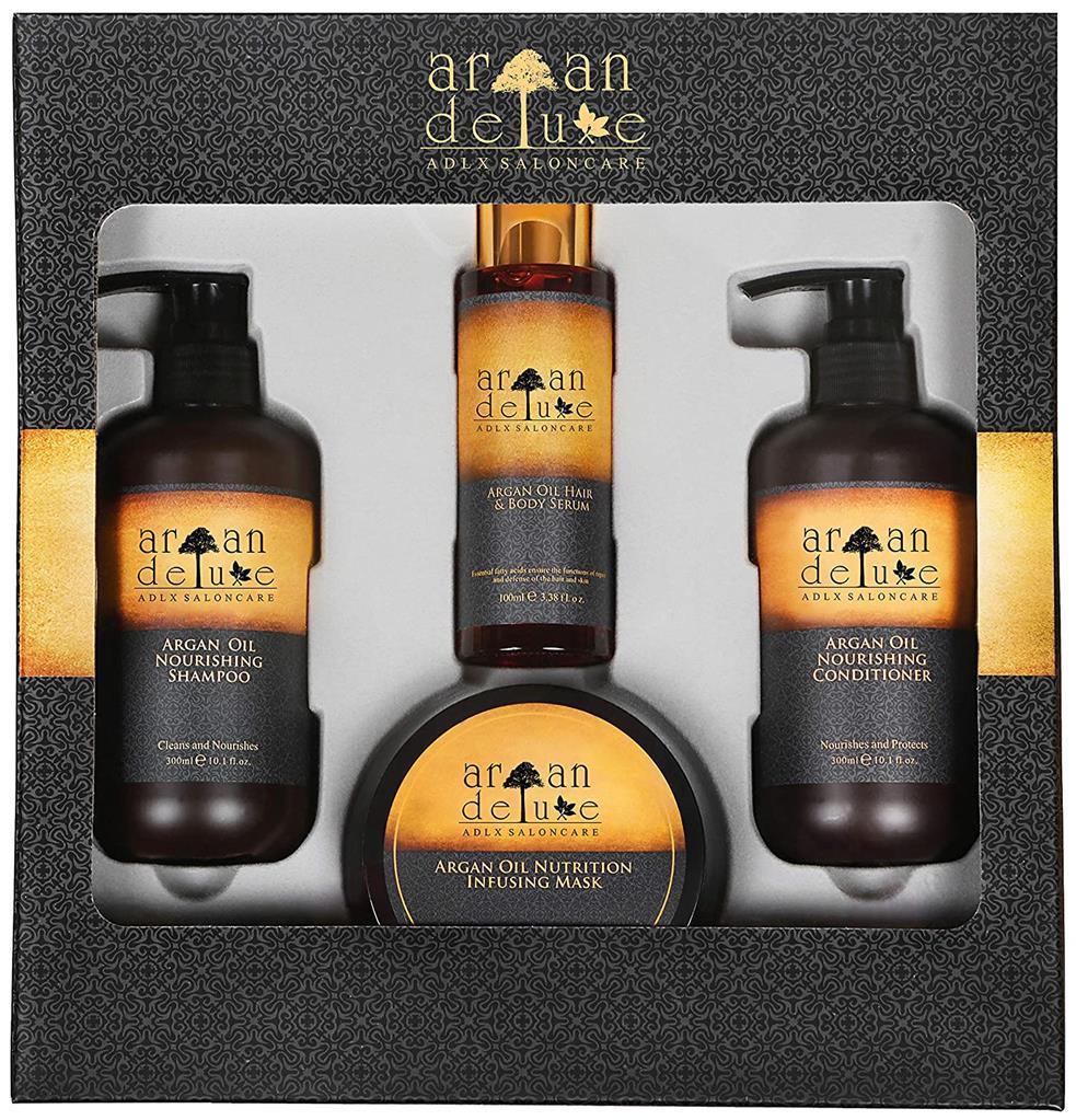 Einzigartiges Geschenkset von Argan Deluxe | Luxuriöse Arganöl Haarpflege in Friseur-Qualität