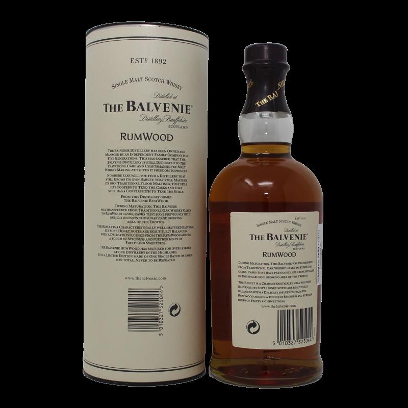 Balvenie 14 Years Rum Wood Finished Single Malt Scotch Whisky  0,7L