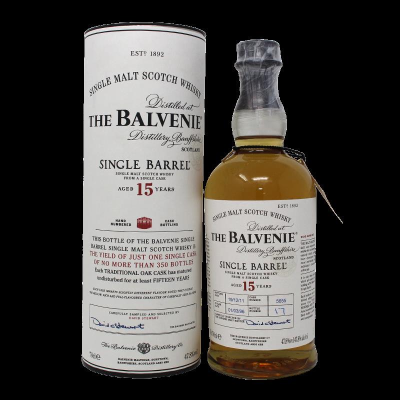 Balvenie 15 Years  Single Barrel 1996-2011 Bottle No.17 Single Malt Scotch Whisky  0,7L