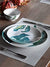 Porzellan Speiseteller Ø27 cm mit orientalischen Blattmotiven Design Green Love im 4er Set
