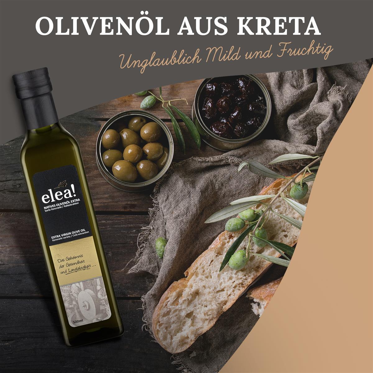 elea! Premium Olivenöl nativ extra - Koroneiki / Kaltextraktion aus Kreta