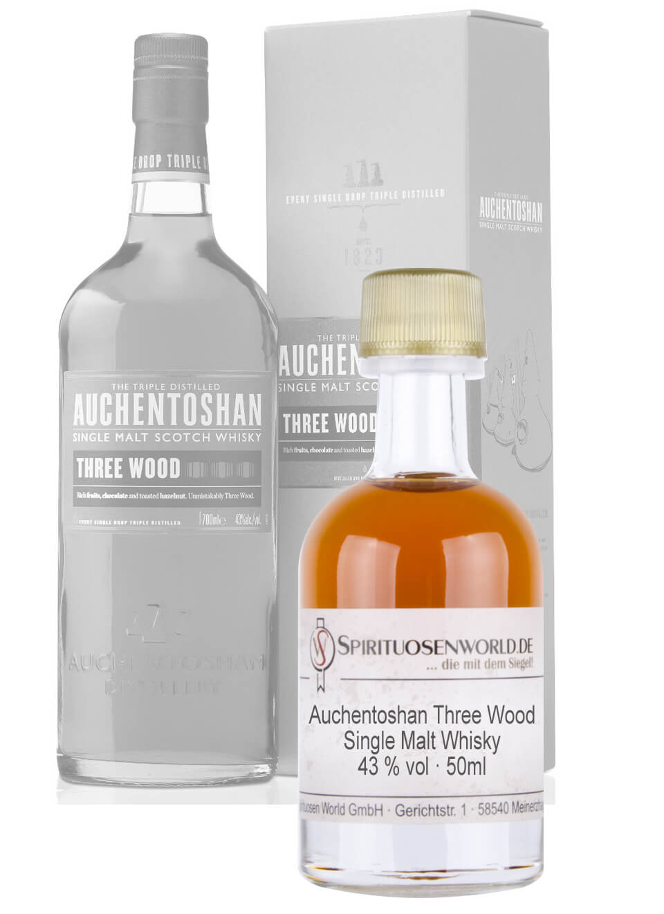 Auchentoshan Three Wood Whisky Tastingminiatur 0,05 L