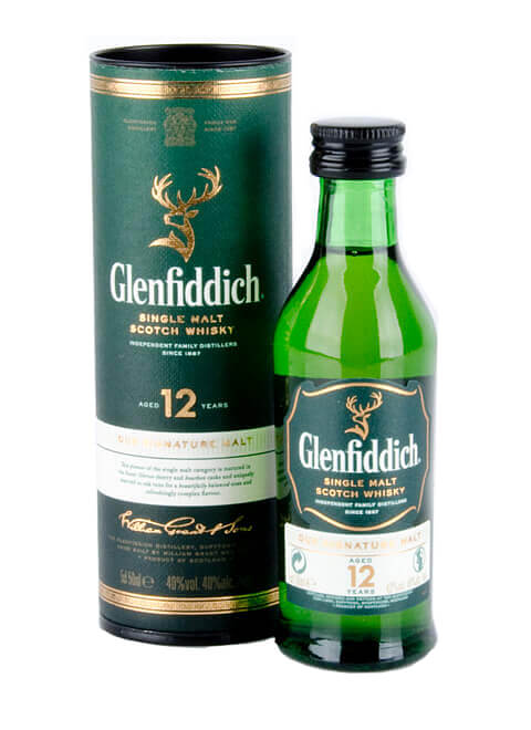 Glenfiddich 12 Years Single Malt Scotch Whisky Miniatur 0,05 L