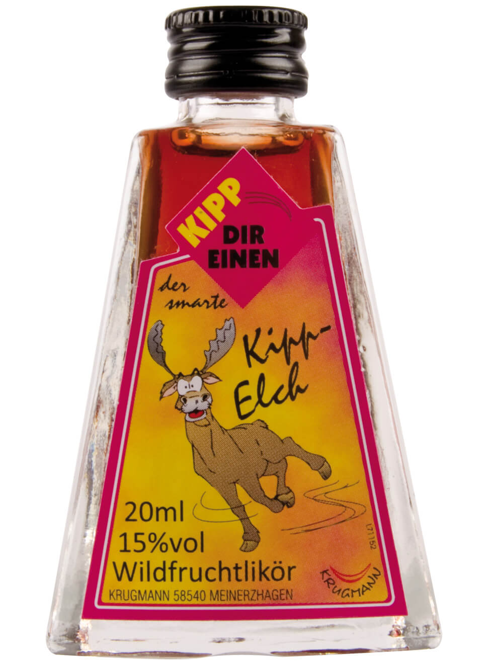 Krugmann Kipp Elch Miniatur Glas Likör 0,02 L